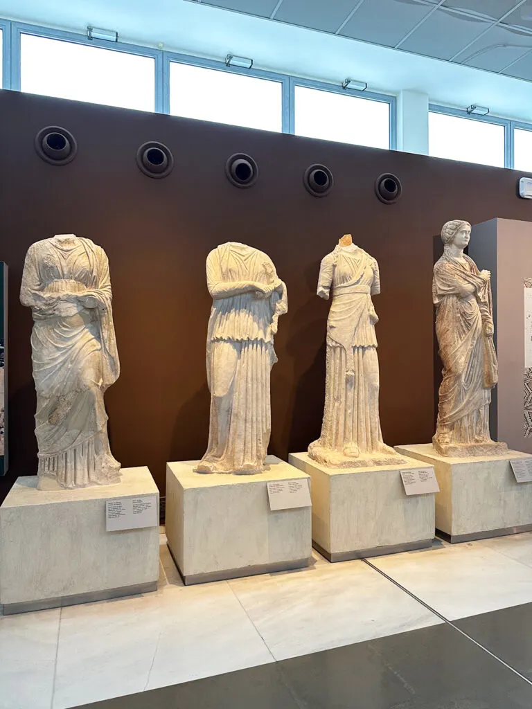 museum of Byzantine culture view of roman sculptures during Celestyal Cruises Review
