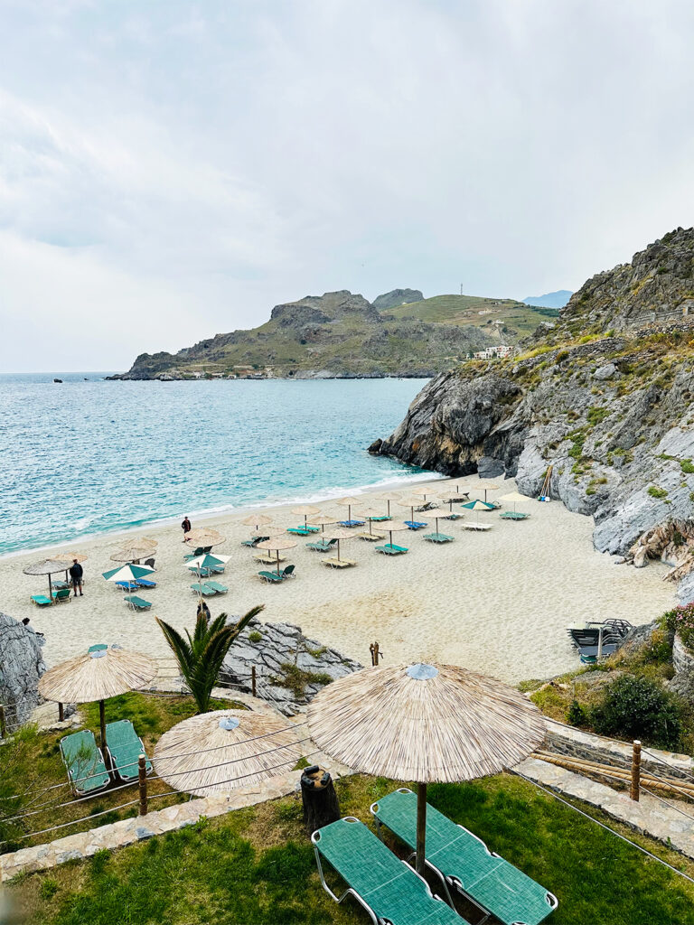 best cruise greek islands view of beach with teal water and white sand