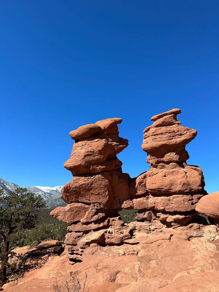 stacked red rocks at Garden of the Gods CO Springs