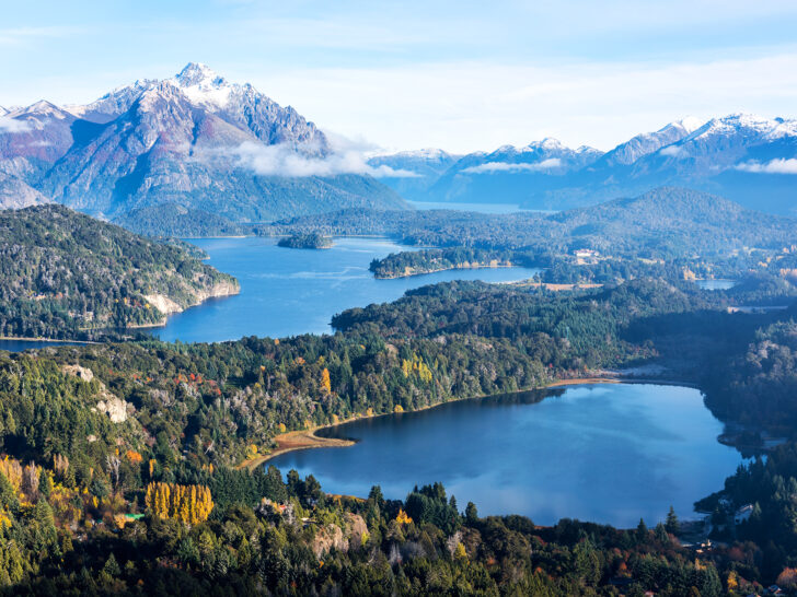 view of mountains and lakes in Patagonia Argentina best 40th birthday trips