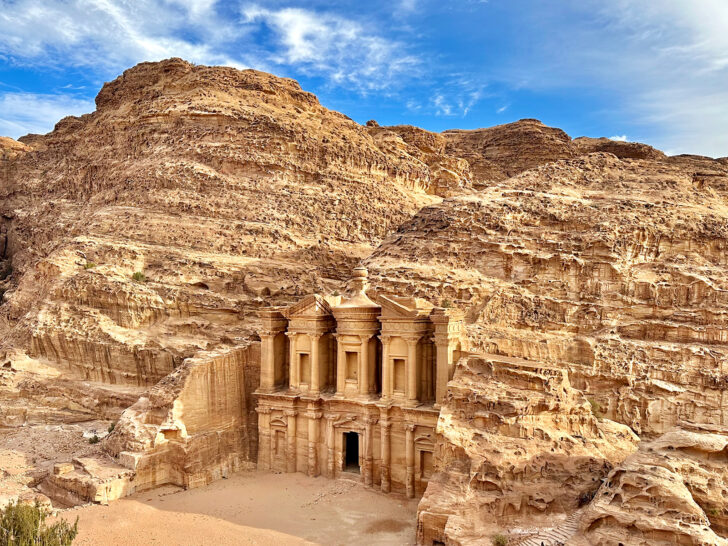 ancient city of Petra Jordan built into side of mountain 40th birthday travel ideas