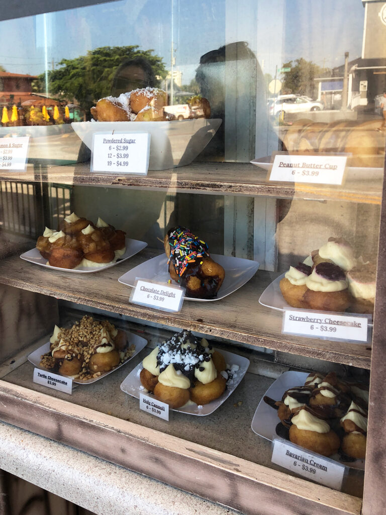 variety of donuts through window things to do in Anna Maria Island