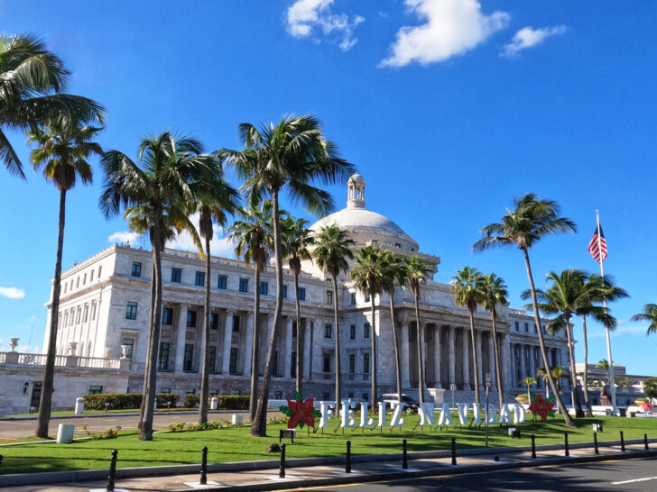 capitol building with palm trees in San Juan Puerto Rico
