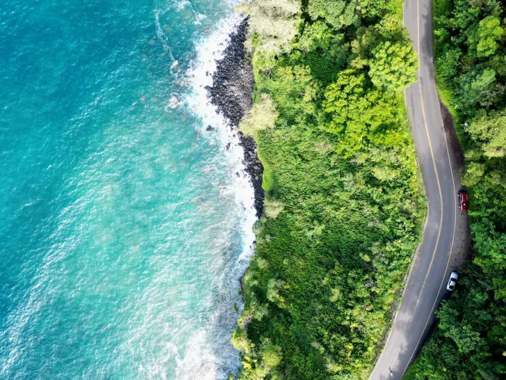 drone preflight checklist steps to take to get this view of blue water white wave green hillside and road