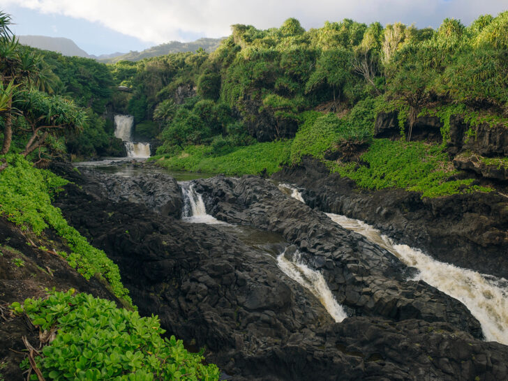 view of waterfalls and pools things to do near Hana