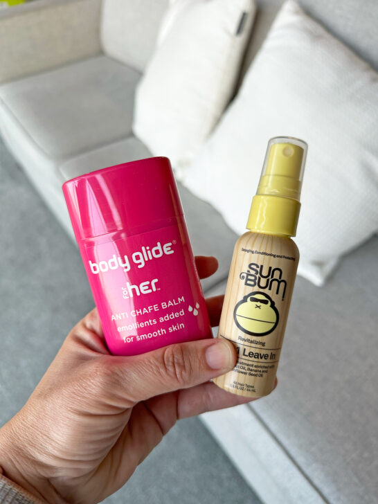 good gifts for travelers hand holding body glide and sun bum spray