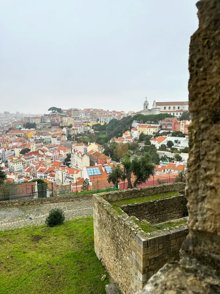 how to spend 3 days in Lisbon Portugal with view of city from castle