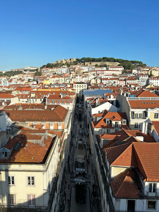 cityscape of Lisbon Portugal looking at rooftops
